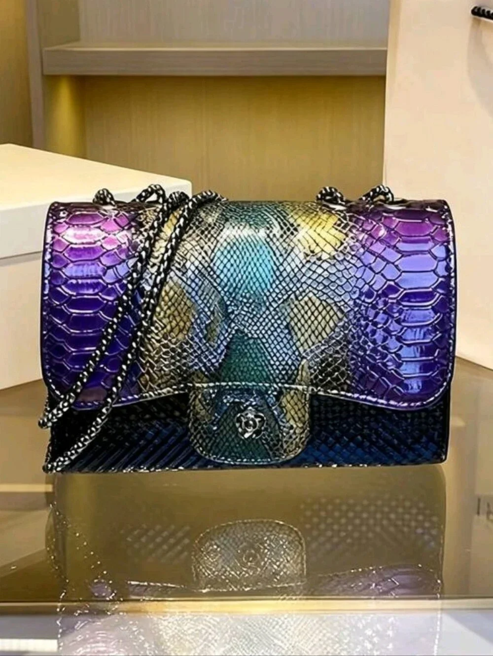 FIRM Snake Skin pattern Women's Shoulder Bag Fashion Women's Shoulder With/Out